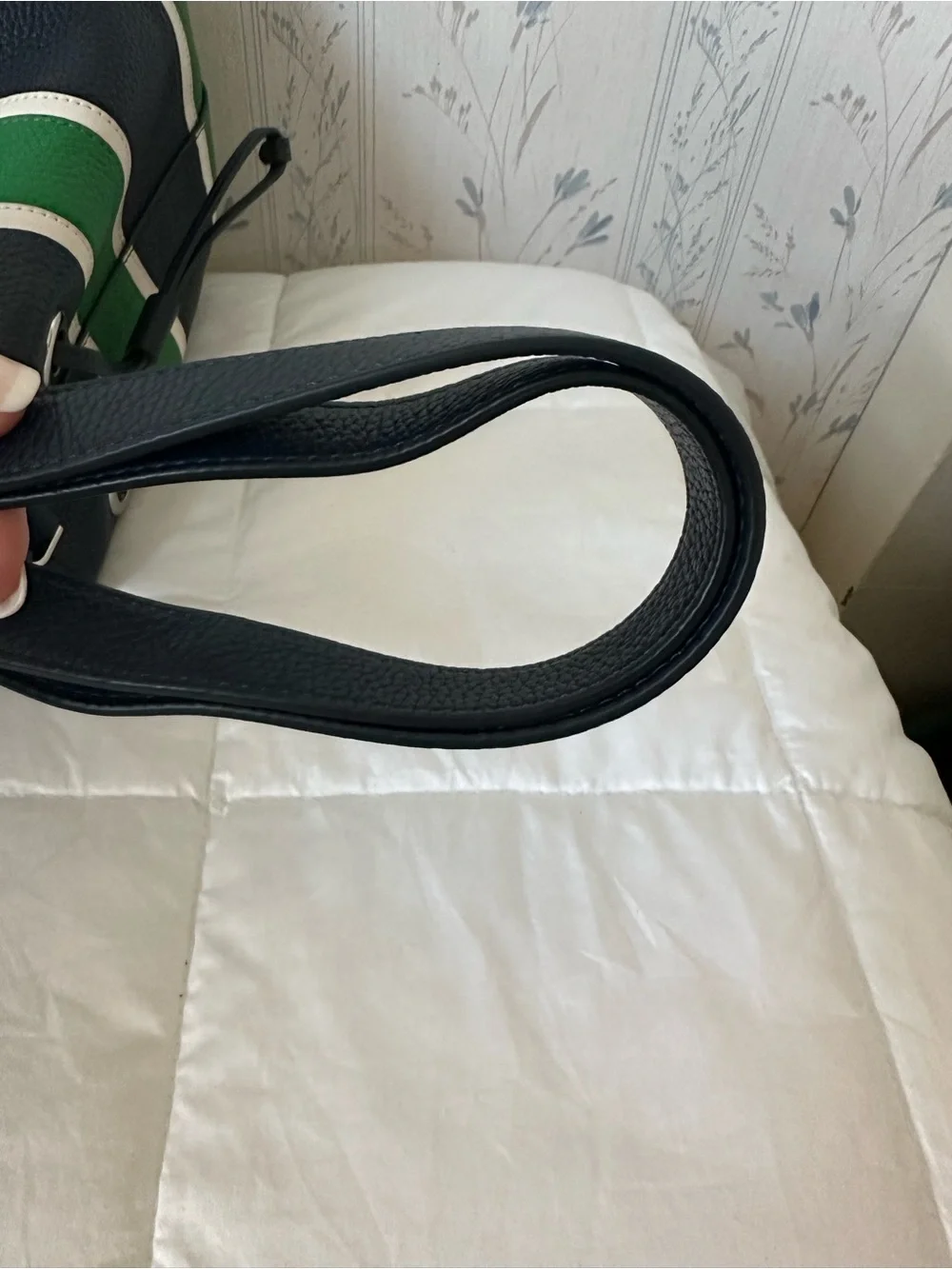 Kate Spade Striped Leather Bucket Bag